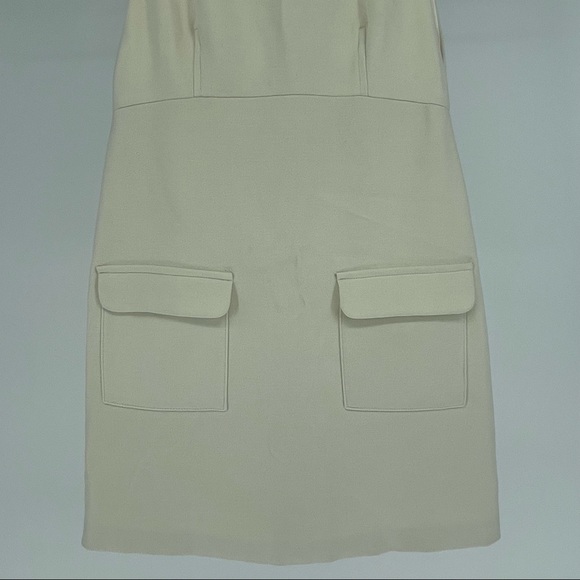 ZARA NWT WOMEN’S POCKET MINI SLEEVELESS DRESS CREAM WHITE EXTRA SMALL - Picture 4 of 11
